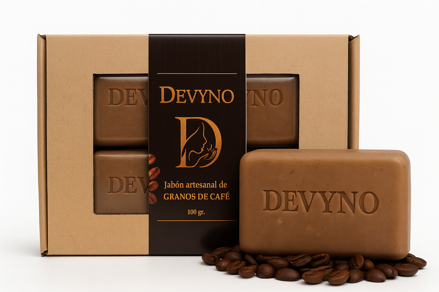 DEVYNO Café Crudo | Jabón exfoliante artesanal