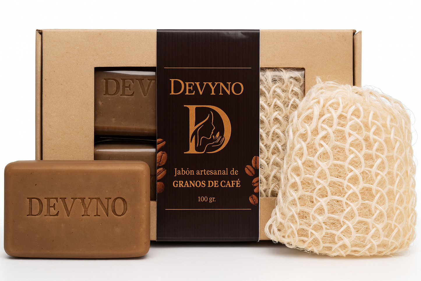DEVYNO Café Crudo | Jabón exfoliante artesanal