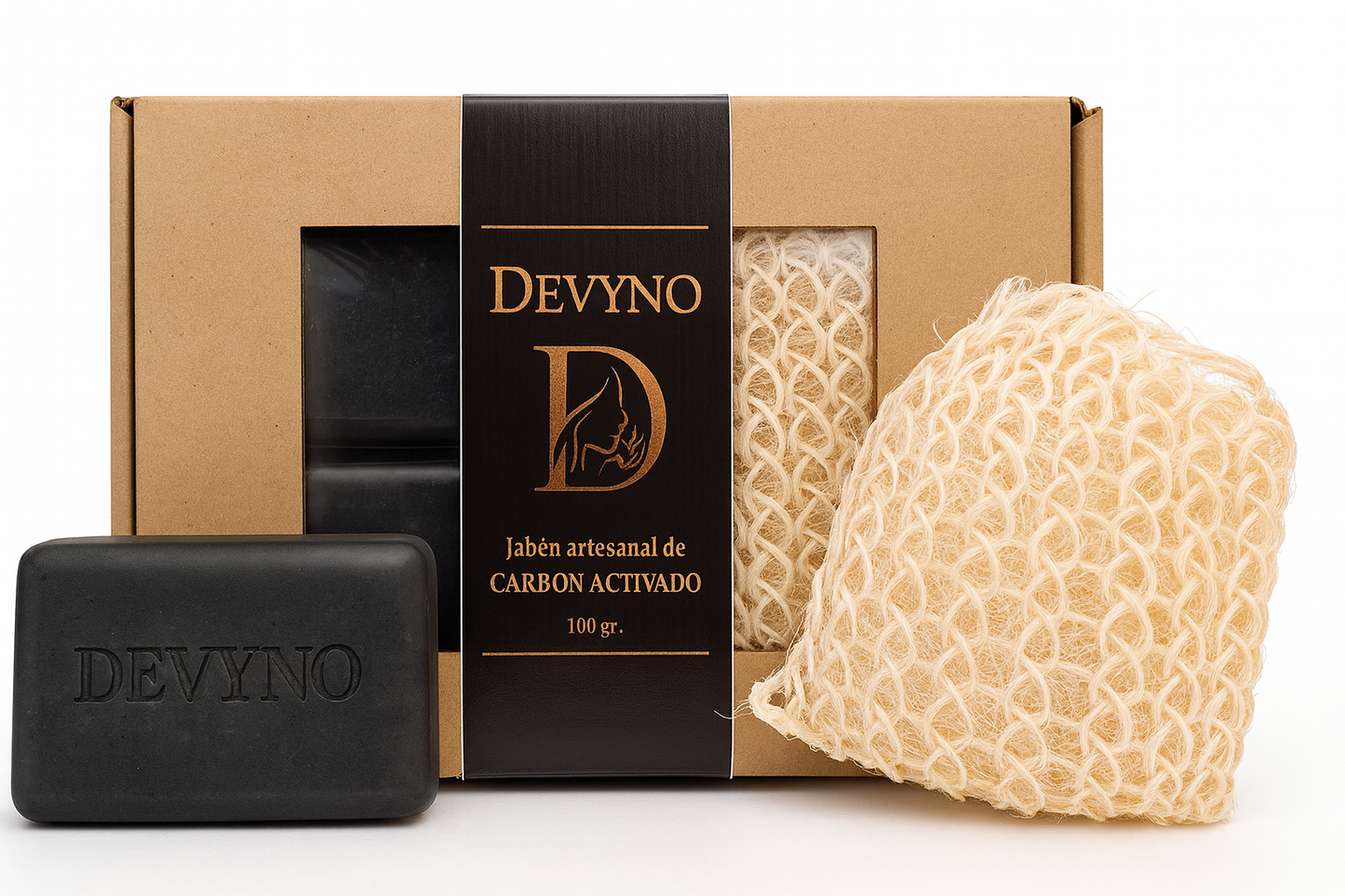 DEVYNO Carbón Crudo | Jabón detox natural