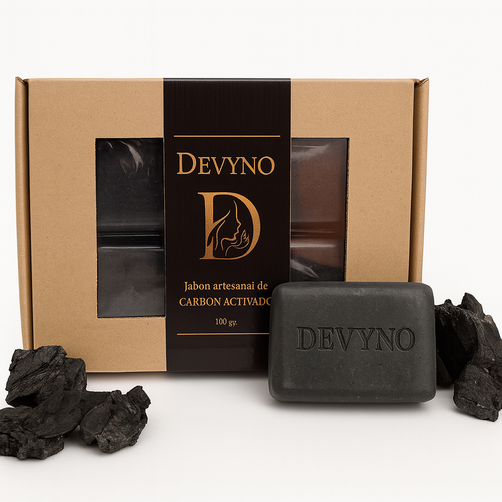 DEVYNO Carbón Crudo | Jabón detox natural