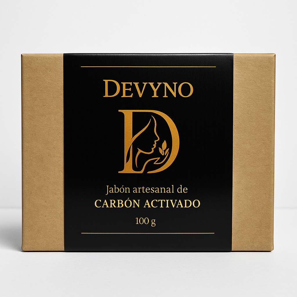 DEVYNO Carbón Crudo | Jabón detox natural