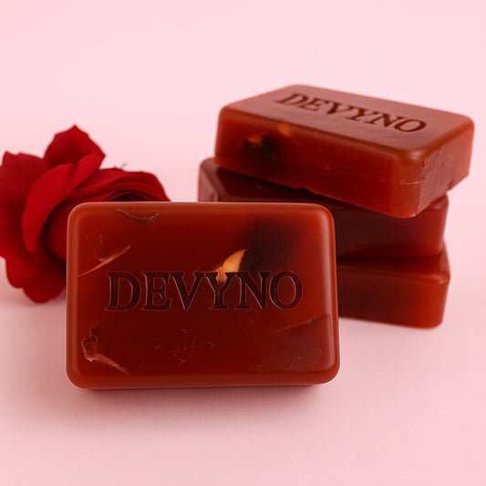 DEVYNO Rosa Brutal | Jabón natural de pétalos de rosa