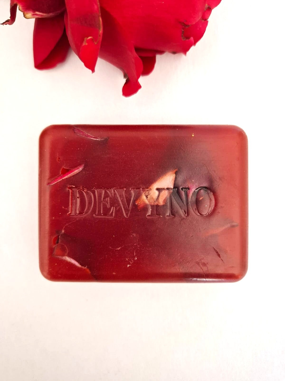 DEVYNO Rosa Brutal | Jabón natural de pétalos de rosa